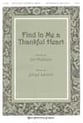 Find in Me a Thankful Heart SATB choral sheet music cover